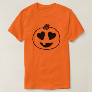 Camiseta Jack o Lantern Emoji coração olhos emoji halloween