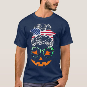 Camiseta Jack O Lantern Face Pumpkin Dia das Bruxas Mensage