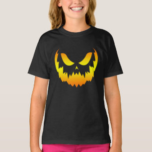 Camiseta Jack O Lantern Pumpkin Face Gradiente