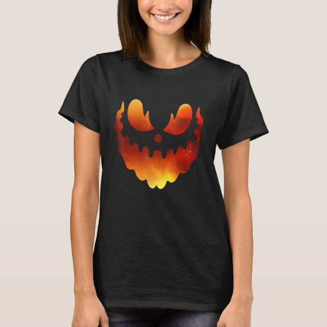 Camiseta Jack O Lantern Pumpkin Face Halloween Costume (Frente)