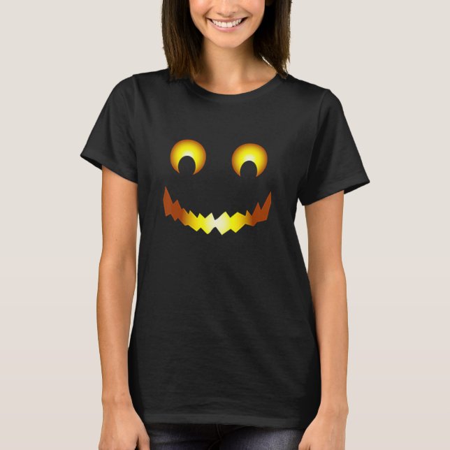 Camiseta Jack O Lantern Scary Carved Pumpkin Face Halloween (Frente)