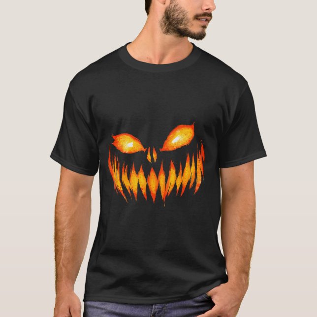 Camiseta Jack O Lantern Y Carved Pumpkin Face Halloween Cos (Frente)