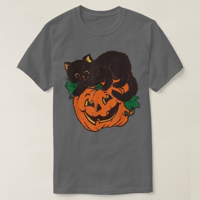 Camiseta Jack O Lanterna Black Cat Halloween Figurume Assus (Frente do Design)