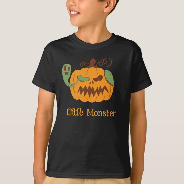 Camiseta Jack-o-Lanterna e Ossos Louco Halloween (Frente)