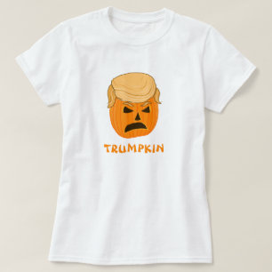 Camiseta Jack-o-lanterna engraçada da abóbora de Donald
