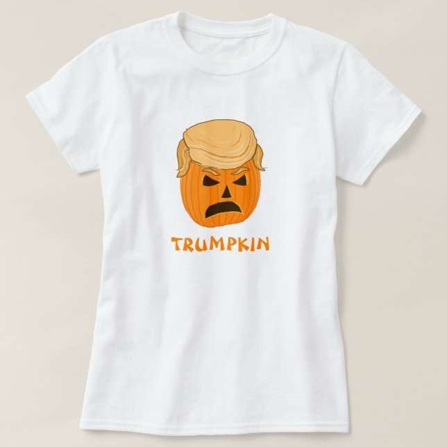 Camiseta Jack-o-lanterna engraçada da abóbora de Donald (Frente do Design)