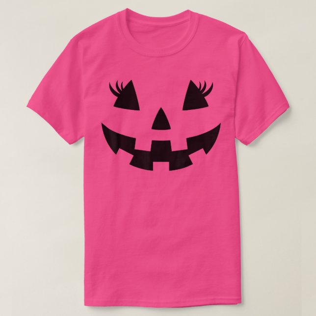Camiseta Jack O Lanterna Face Pumpkin Eyelashes Hallowen Co (Frente do Design)