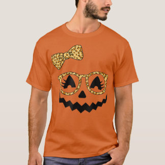 Camiseta Jack O Lanterna Face Pumpkin Halloween Leopard Pri