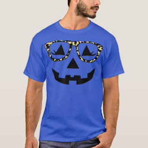 Camiseta Jack O Lanterna Face Pumpkin Hallowen Leopard Impr