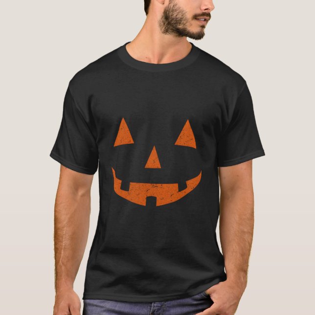 Camiseta Jack O Lanterna Jackolanterna Pumpkin Face (Frente)