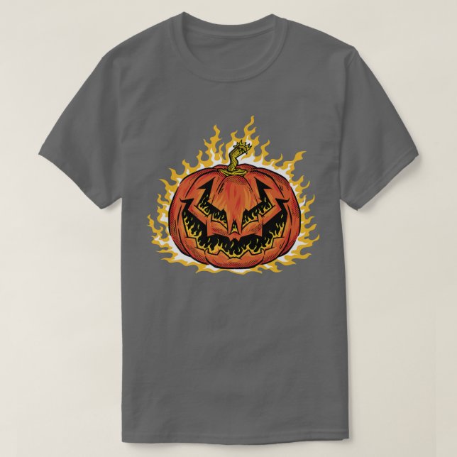 Camiseta Jack o Lanterna Legal Pumpkin do Halloween com Cha (Frente do Design)