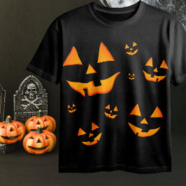 Camiseta Jack-O-Lanterna ou Jack O’Lantern olhos e sorriso