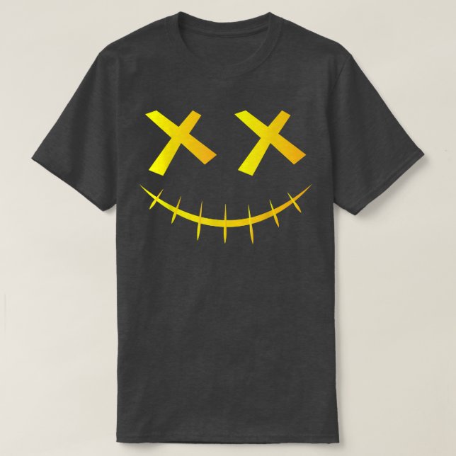 Camiseta Jack o Lanterna Pumpkin Cara Fácil Figurino de Hal (Frente do Design)