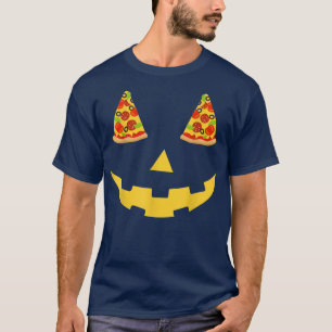 Camiseta Jack O Lanterna Pumpkin Face Pizza Fatia Halloween
