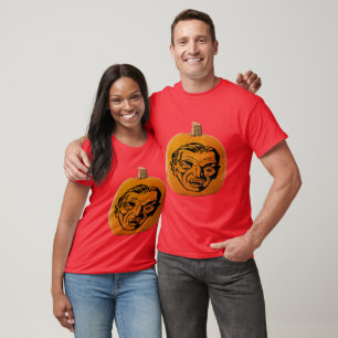 Camiseta Jack O"Lanterna Vampiro Face Unisex Halloween
