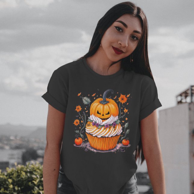 Camiseta Jack o Lanterna Watercolor Pumpkin Seasonal (Criador carregado)