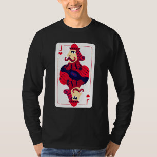 Camiseta Jack Of Hearts Costume Halloween Jogando Cartões