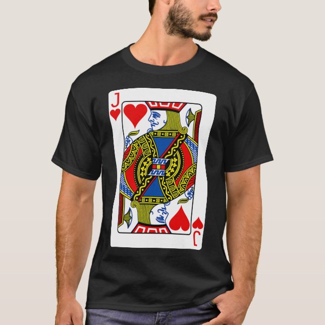 Camiseta Jack Of Hearts Tocando Namorados De Cartões (Frente)