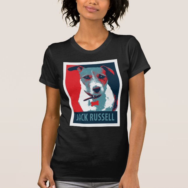 Camiseta Jack Russel Terrier Esperança Política Parody (Frente)