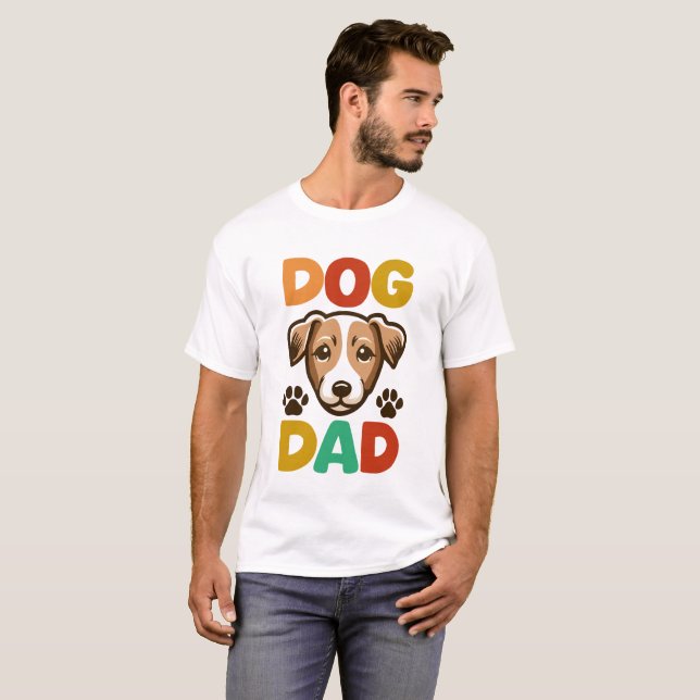 Camiseta Jack Russel Terrier Typografia do Pai (Frente Completa)