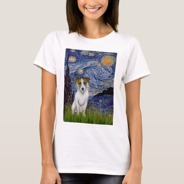 Camiseta Jack Russell 10 - Starry Night (Frente)