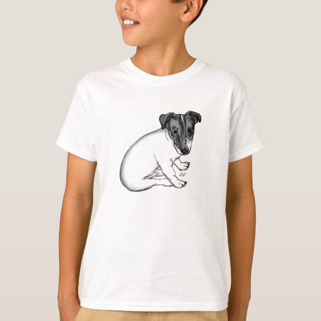 Camiseta Jack Russell cachorrinho de 10 semanas (Frente)