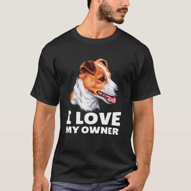 Camiseta Jack Russell Dog Proprietário Eu Amo Meu Proprietá (Frente)