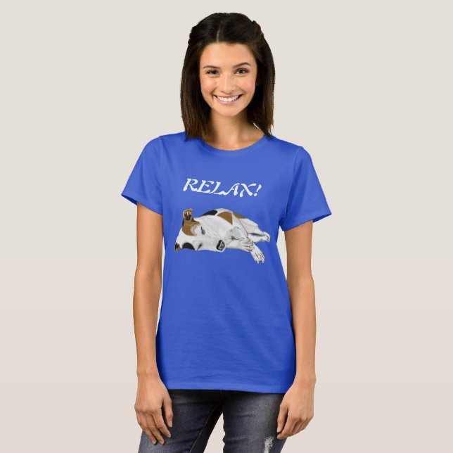 Camiseta Jack Russell dormindo (Frente Completa)