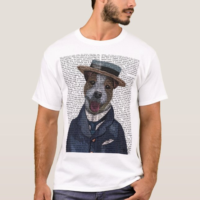 Camiseta Jack Russell na plataforma 2 (Frente)