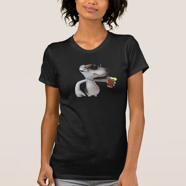 Camiseta Jack Russell que veste o t-shirt das mulheres dos (Frente)