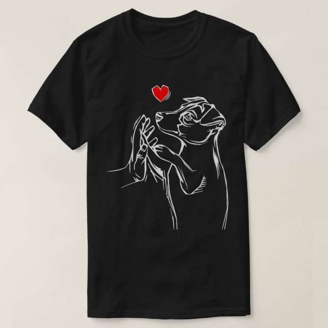 Camiseta Jack Russell Terrier ama Cachorro Bonito Mãe Menin (Frente do Design)