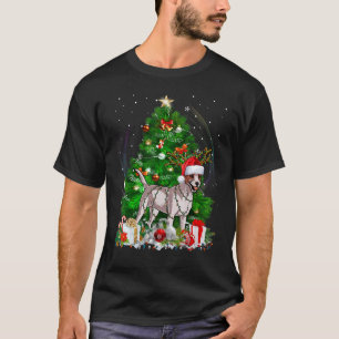 Camiseta Jack Russell Terrier Árvore de Natal Light Pajama