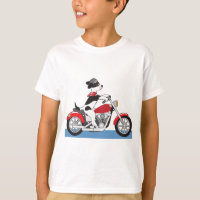 Jack Russell Terrier Biker Dog em Moto Vermelha