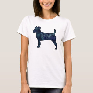 Camiseta Jack Russell Terrier Black Watercolor Silhouette