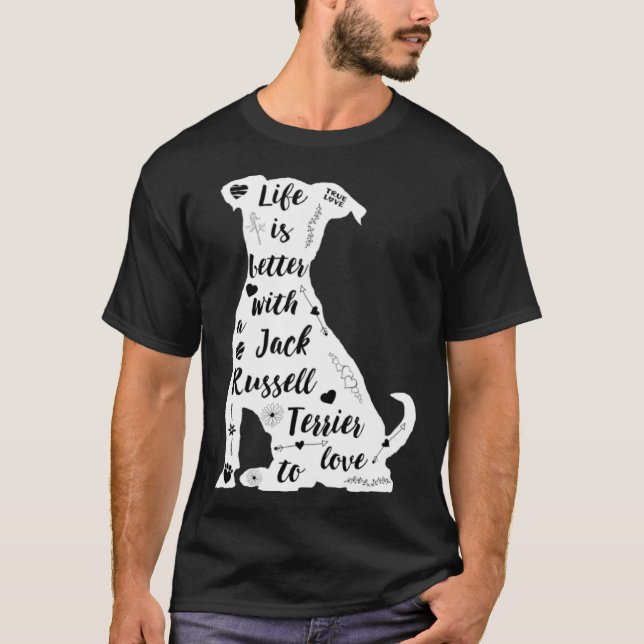Camiseta Jack Russell Terrier Design for Terrier Dog Lovers (Frente)