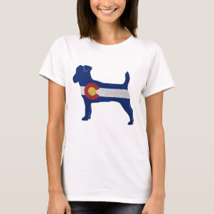 Camiseta Jack Russell Terrier Dog Breed Colorado Flag