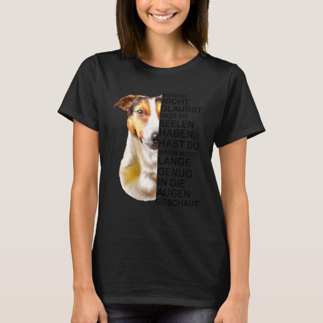 Camiseta Jack Russell Terrier Dog Brel Dizendo Alma (Frente)