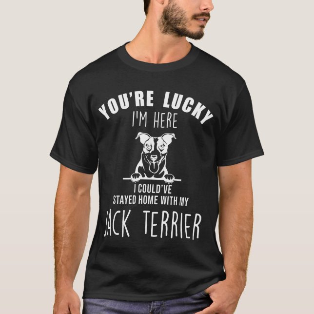Camiseta Jack Russell Terrier Dog Engraçado Dizendo (Frente)