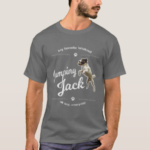 Camiseta Jack Russell Terrier Dog Jumping Jack Tee Funny Gi