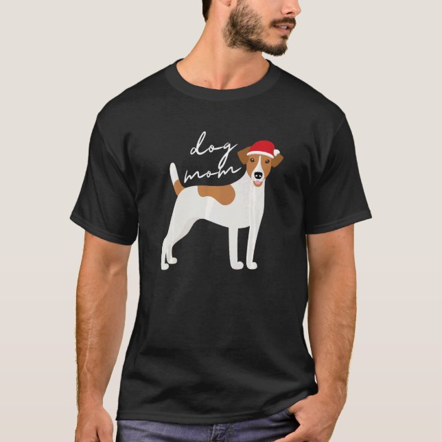 Camiseta Jack Russell Terrier Dog Mom Christmas (Frente)
