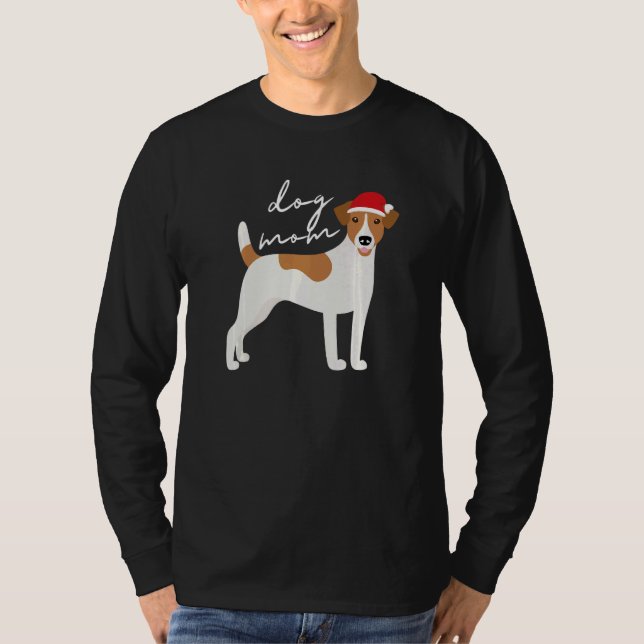 Camiseta Jack Russell Terrier Dog Mom Christmas (Frente)