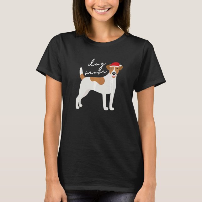 Camiseta Jack Russell Terrier Dog Mom Christmas (Frente)