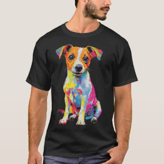 Camiseta Jack Russell Terrier Dog Motif Pet Art Jack Russel