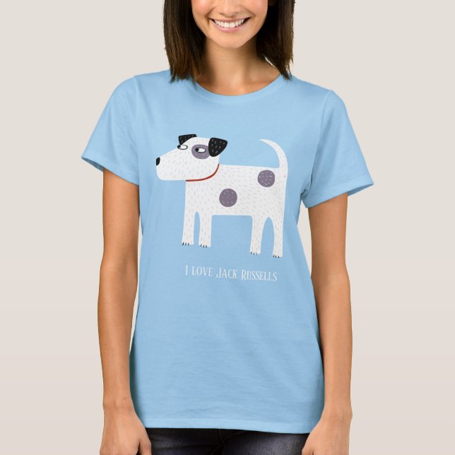 Camiseta Jack Russell Terrier Dog Nome personalizado T-Shir (Frente)
