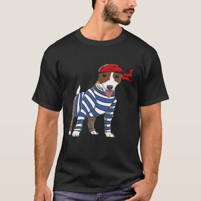 Camiseta Jack Russell Terrier Dog Raça Como Doce Pirata  (Frente)