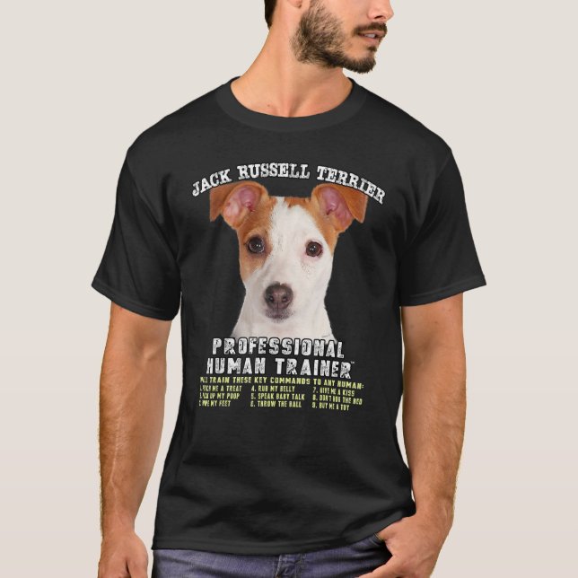 Camiseta Jack Russell Terrier Professional Human Trainer (Frente)
