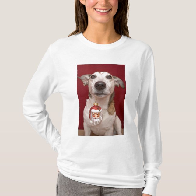 Camiseta Jack Russell Terrier que guardara enfeites de (Frente)