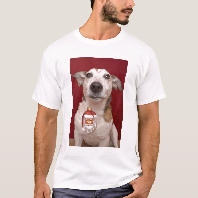 Camiseta Jack Russell Terrier que guardara enfeites de (Frente)