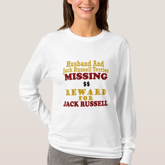 Camiseta Jack Russell Terrier & recompensa faltante do (Frente)