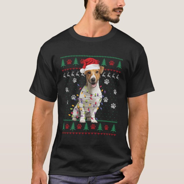 Camiseta Jack Russell Terrier Ugly Christmas Sweup (Frente)